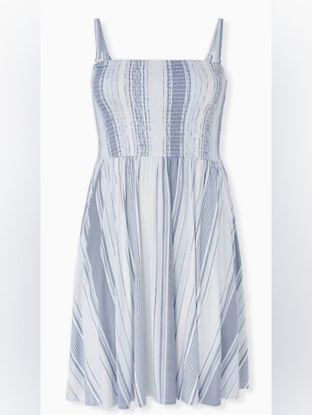 Torrid Blue and White Striped Midi Sundress